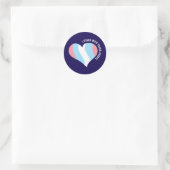 Ich stehe mit Trans People Round Sticker (Tasche)
