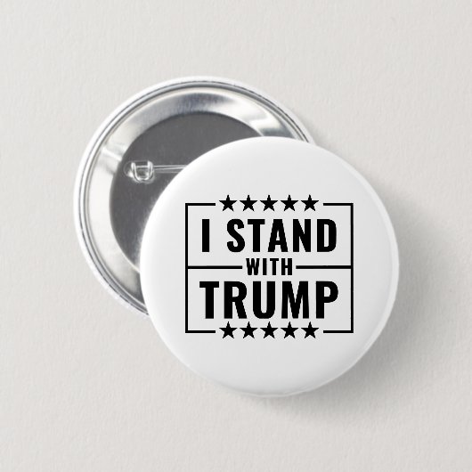 Ich stehe mit Trump 2024-Zeichen Button (Vorne & Hinten)