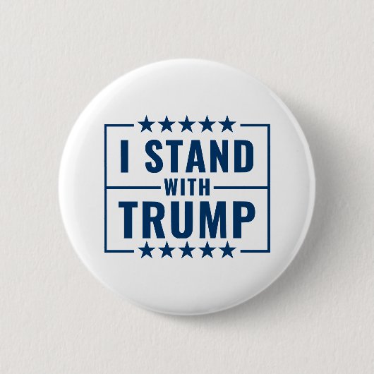Ich stehe mit Trump 2024-Zeichen Button (Vorderseite)