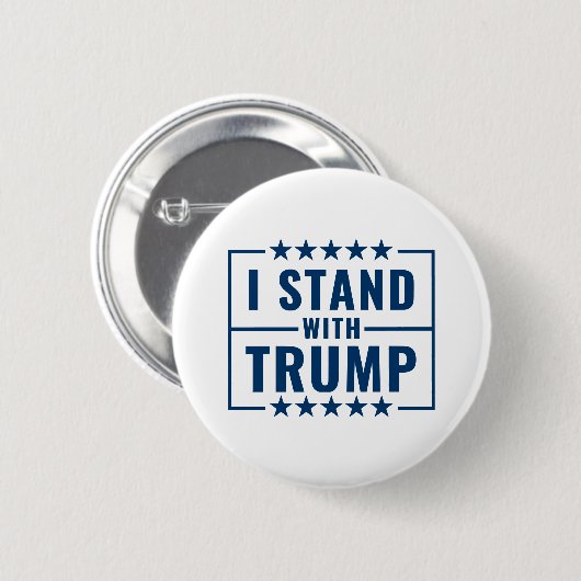 Ich stehe mit Trump 2024-Zeichen Button (Vorne & Hinten)