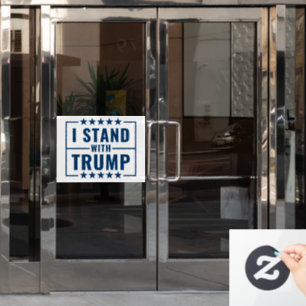 Ich stehe mit Trump 2024-Zeichen Fensteraufkleber