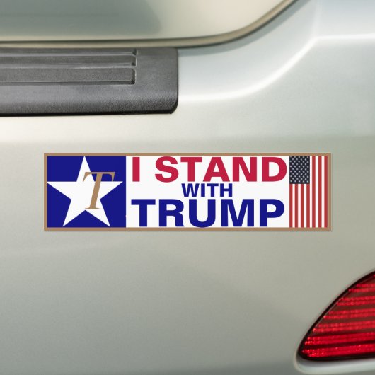 Ich stehe mit TRUMP Autoaufkleber (Auf Auto)