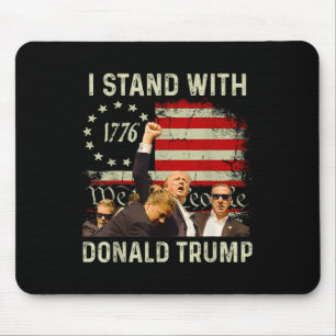 Ich stehe mit Trump Funny Trump 2024 Mousepad