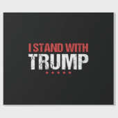 Ich stehe mit Trump Geschenkpapier (Flach)