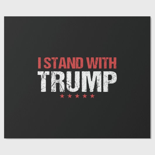 Ich stehe mit Trump Geschenkpapier (Flach)