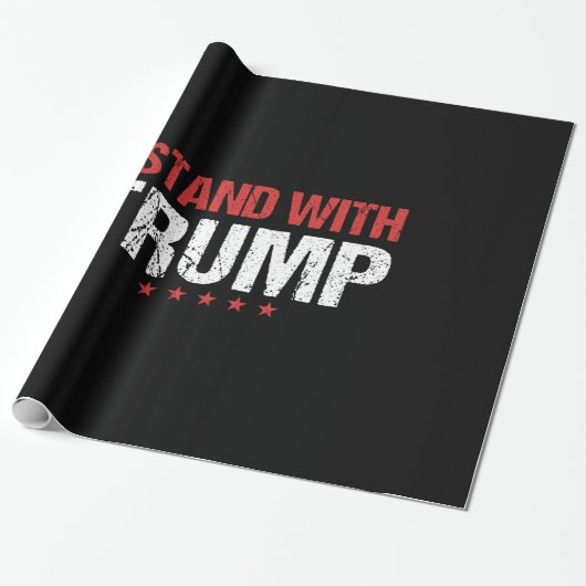 Ich stehe mit Trump Geschenkpapier (Ungerollt)