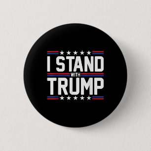 Ich stehe mit Trump in der amerikanischen Flagge u Button