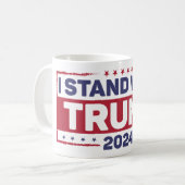 Ich stehe mit Trump Kaffeetasse (Vorderseite Links)