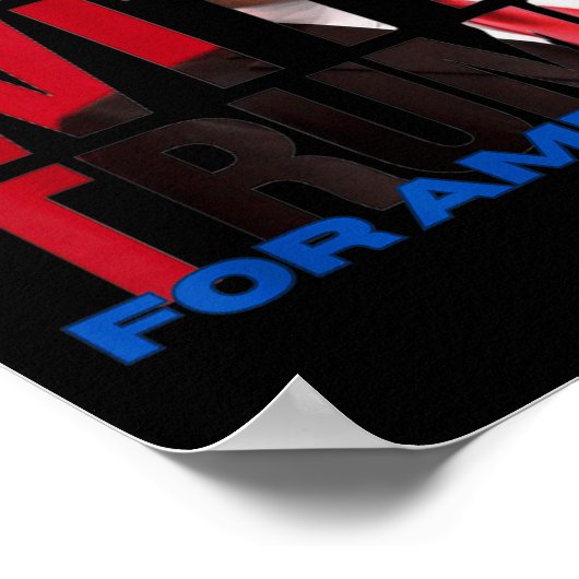 Ich stehe mit Trump Poster (Ecke)