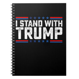 Ich stehe mit Trump Präsidentschaftswahl Vintage Notizblock