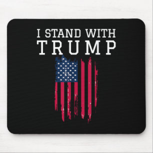 Ich stehe mit Trump Pro Trump-Unterstützer da Mousepad