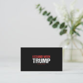 Ich stehe mit Trump Visitenkarte (Stehend Vorderseite)