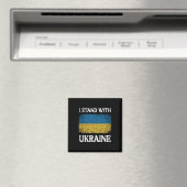 Ich stehe mit Ukraine bedrängte Flagge Unterstützu Magnet (In Situ (Geschirrspüler))