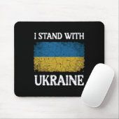 Ich stehe mit Ukraine bedrängte Flagge Unterstützu Mousepad (Mit Mouse)