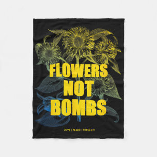 Ich stehe mit Ukraine Blumen nicht Bomben Frieden Fleecedecke