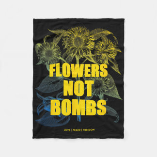 Ich stehe mit Ukraine Blumen nicht Bomben Frieden Fleecedecke