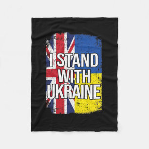 Ich stehe mit Ukraine Britisch Vereinigtes Königre Fleecedecke