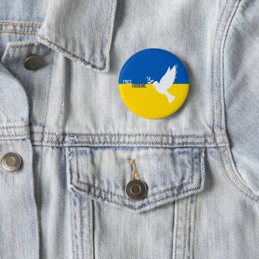 Ich stehe mit Ukraine Button!!! Freie Ukraine-Tast Button (Beispiel)