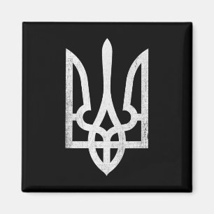 Ich stehe mit Ukraine-Flagge Herz Ukrainische Lieb Magnet