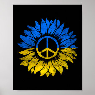 Ich stehe mit Ukraine Frieden Sonnenblume Ukraine  Poster