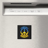 Ich stehe mit Ukraine Friedenssymbol Magnet (In Situ (Geschirrspüler))
