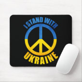 Ich stehe mit Ukraine Friedenssymbol Mousepad (Mit Mouse)