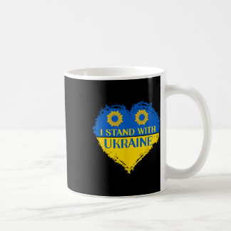 Ich stehe mit Ukraine Herz Flagge Unterstützung So Kaffeetasse