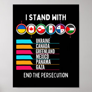 Ich stehe mit Ukraine Kanada Gaza Beende Verfolgun Poster