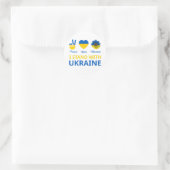Ich stehe mit ukraine runder aufkleber (Tasche)
