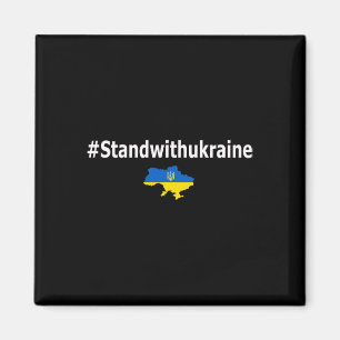 Ich stehe mit Ukraine Shirt Hashtag Standwithukrai Magnet