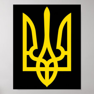 Ich stehe mit Ukraine-Shirt Ukraine-Flagge Unterst Poster