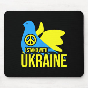 Ich stehe mit Ukraine-Shirt Ukraine-Flagge Wolodym Mousepad