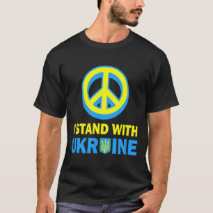 Ich stehe mit Ukraine Shirt Ukrainische Flagge Kei