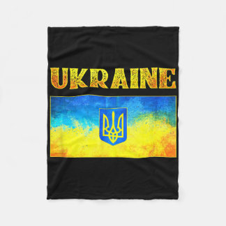 Ich stehe mit Ukraine Shirt Ukrainische Flagge Ukr Fleecedecke
