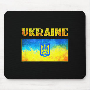 Ich stehe mit Ukraine-Shirt Ukrainische Flagge Ukr Mousepad