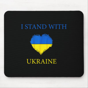 Ich stehe mit Ukraine-Shirt Ukrainische Flagge Unt Mousepad