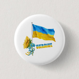 Ich stehe mit Ukraine Slogan Ukraine Unterstützer Button