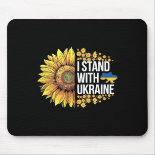 Ich stehe mit Ukraine Sonnenblume Ukraine Frieden Mousepad