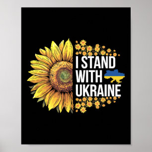 Ich stehe mit Ukraine Sonnenblume Ukraine Frieden Poster