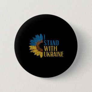 Ich stehe mit Ukraine Sonnenblume Unterstützung Fr Button