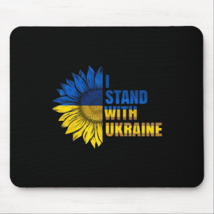 Ich stehe mit Ukraine Sonnenblume Unterstützung Uk Mousepad