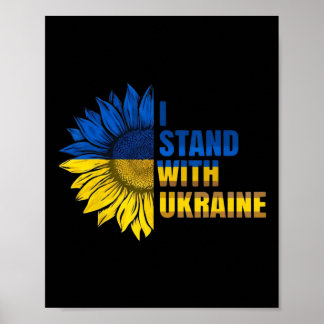 Ich stehe mit Ukraine Sonnenblume Unterstützung Uk Poster