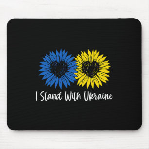 Ich stehe mit Ukraine Sonnenblumen Frauen Mädchen Mousepad