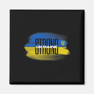 Ich stehe mit Ukraine T-Shirt Ukrainisch Stark  Magnet