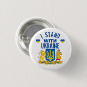 ICH STEHE MIT UKRAINE-Taste Button (Vorne & Hinten)