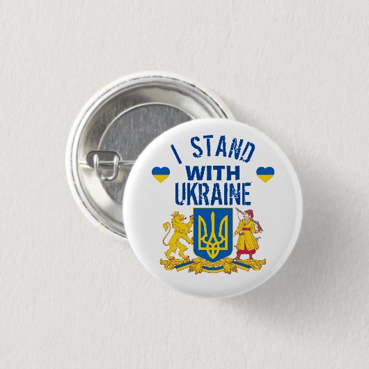 ICH STEHE MIT UKRAINE-Taste Button (Vorne & Hinten)