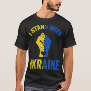 Ich stehe mit Ukraine, Ukraine-Flagge, ukrainische T-Shirt