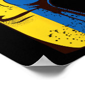 Ich stehe mit Ukraine Ukrainische Flagge Fäuste Uk Poster (Ecke)