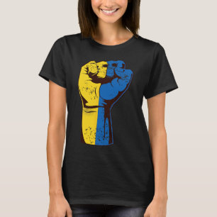 Ich stehe mit Ukraine Ukrainische Flagge Fäuste Uk T-Shirt
