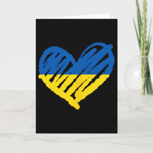 Ich stehe mit Ukraine Ukrainische Flagge Frieden H Karte